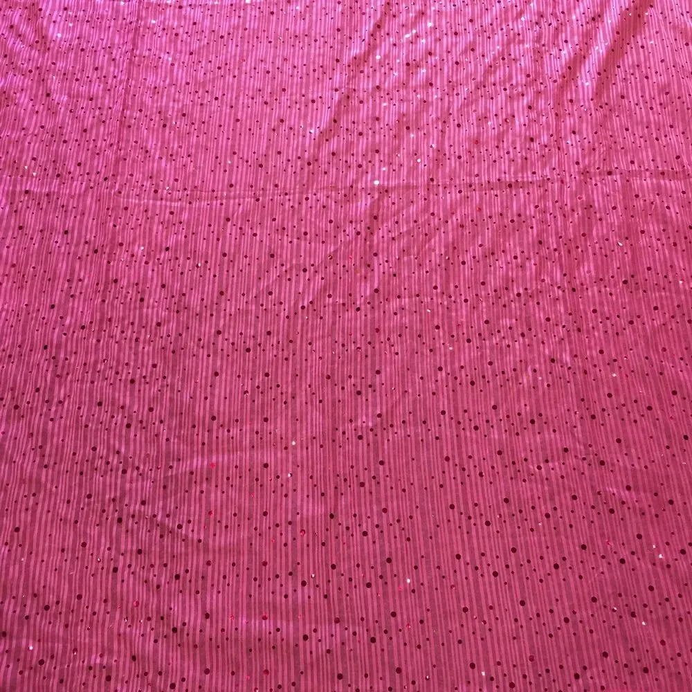 Corona Curtain Co Single Panel Dark Pink Sequin Kids Teen Room Semi Sheer 65x56